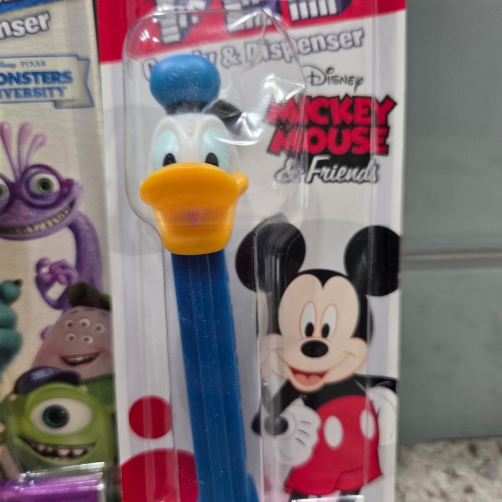 3 Disney PEZ‎ Candy Dispensers Jack Sparrow Mike Wazowski Donald Duck New Sealed - Picture 2 of 7